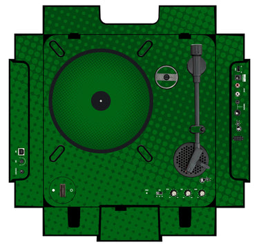 Numark PT 01 incl. Sides Skin Gradienter Green